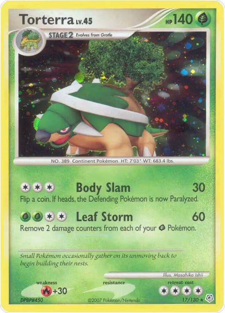 Torterra (17/130), Diamond and Pearl — Pokémon card price