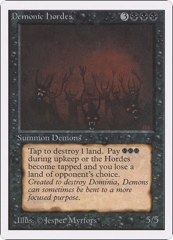 Demonic Hordes, Unlimited Edition — Magic card price