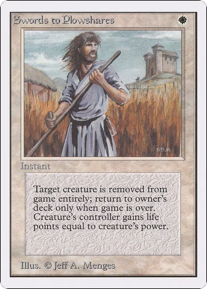 Swords to Plowshares, Unlimited Edition — Magic card price