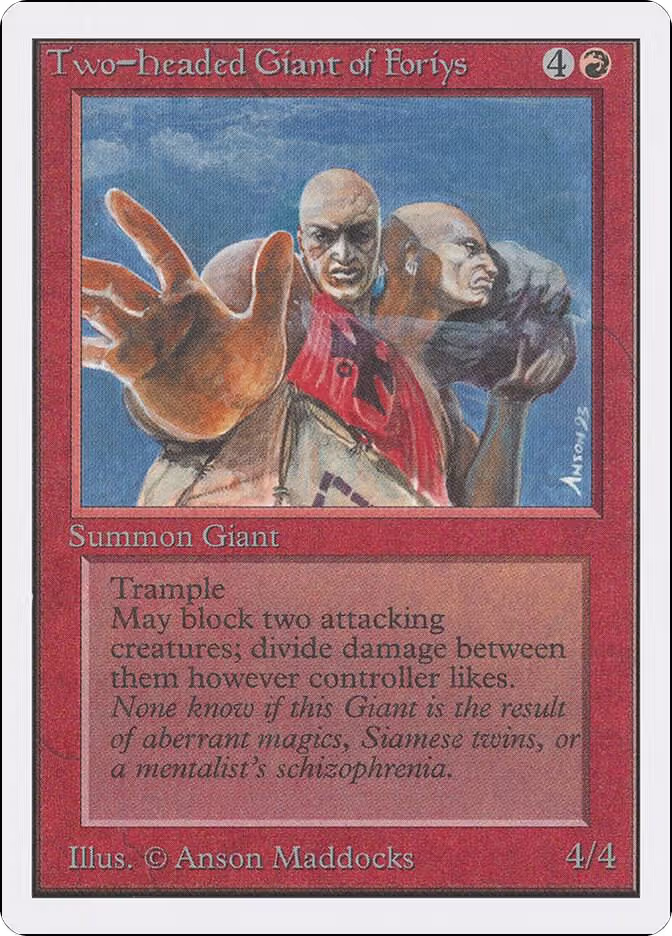 Two-Headed Giant of Foriys, Unlimited Edition — Magic card price