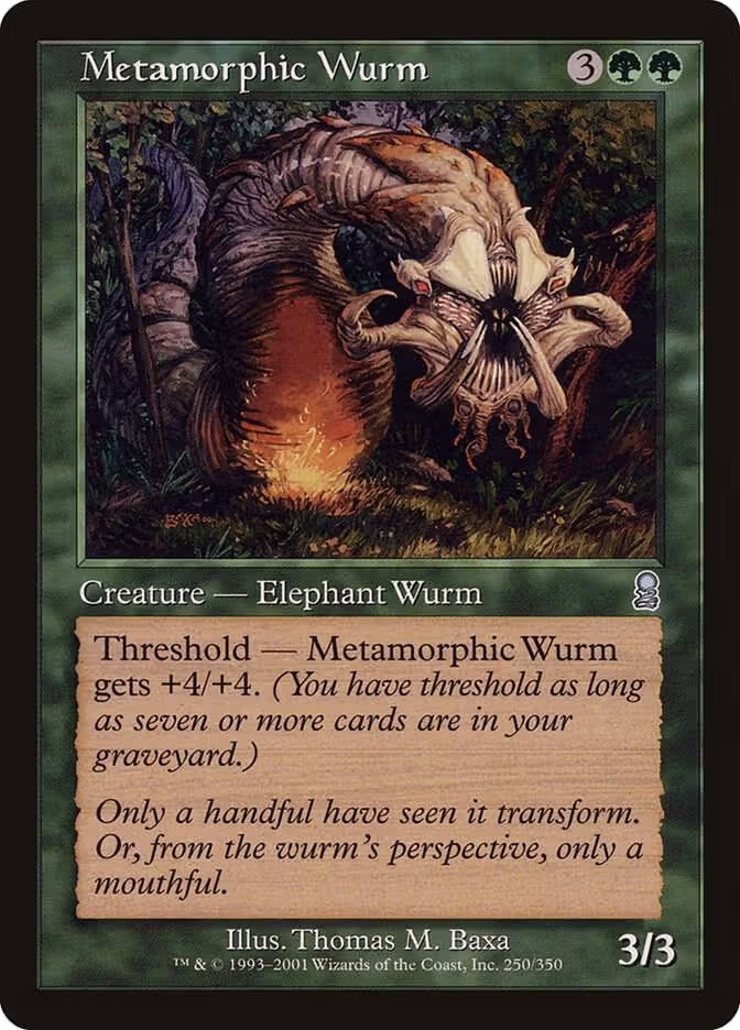 Metamorphic Wurm (250), Odyssey — Magic card price