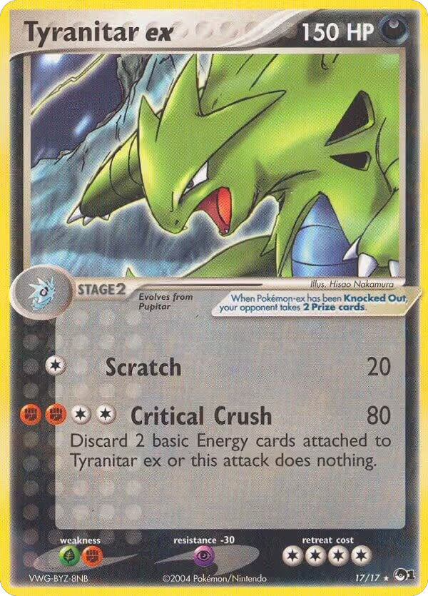Tyranitar ex (Holo) (017/017), POP Series 1 — Pokémon card price