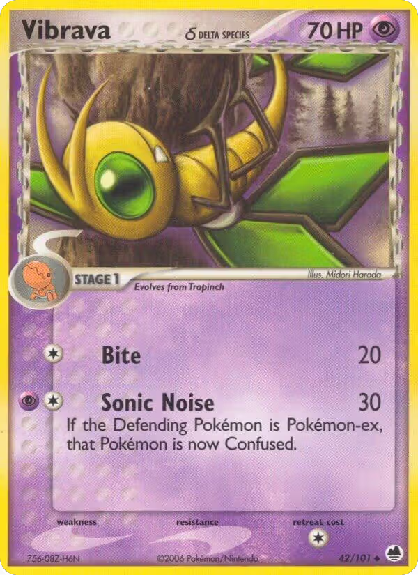 Vibrava - 042/101 (Delta Species) (42/101), EX Dragon Frontiers — Pokémon card price