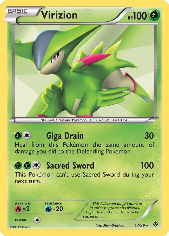 Virizion (17/98), Emerging Powers — Pokémon card price