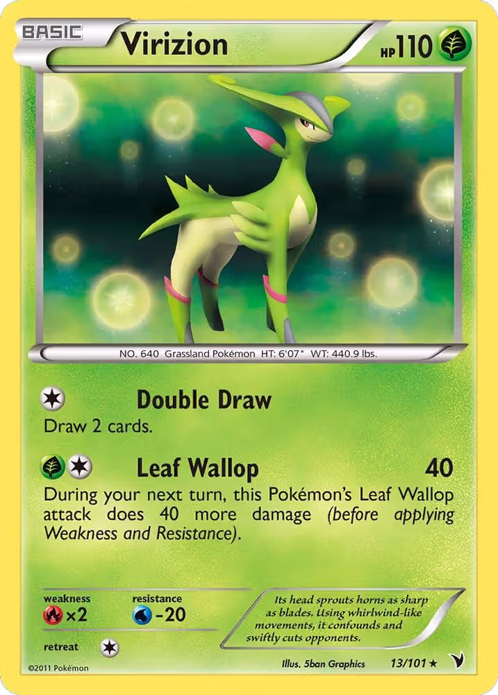 Virizion (13/101), Noble Victories — Pokémon card price