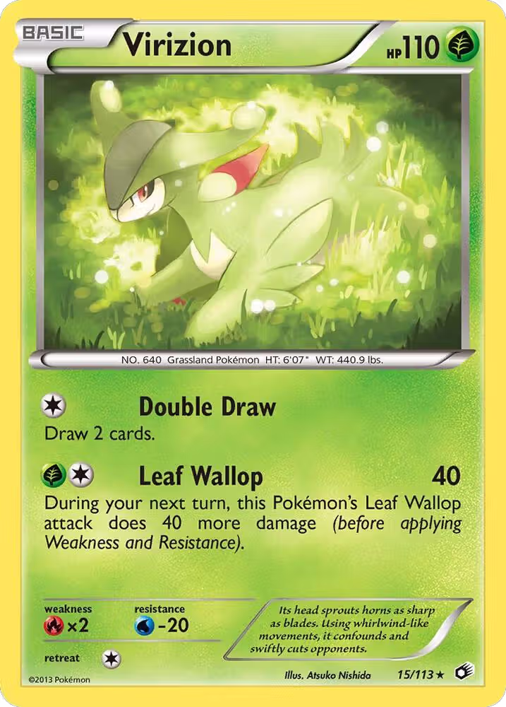 Virizion (15/113), Legendary Treasures — Pokémon card price