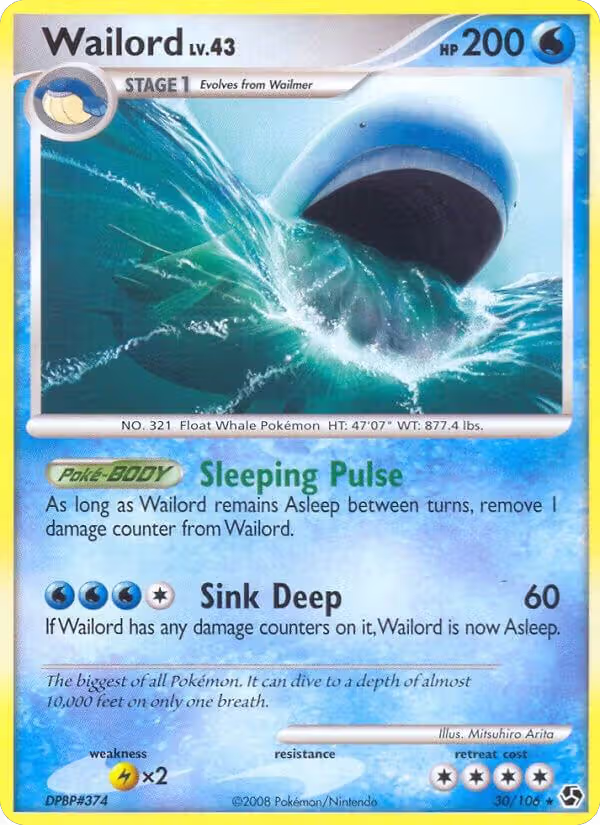 Wailord (30/106), Great Encounters — Pokémon card price