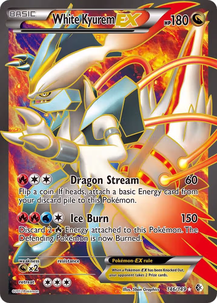 White Kyurem EX (146 Full Art) (146/149), Boundaries Crossed — Pokémon card price