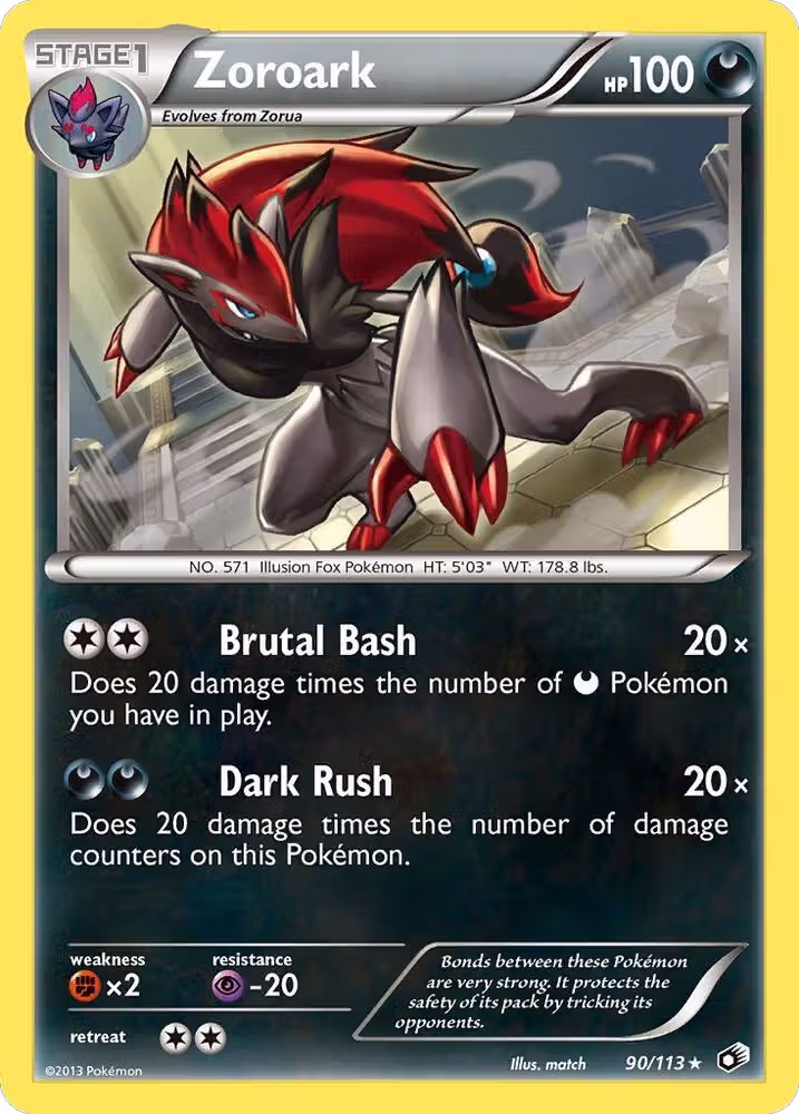 Zoroark (90/113), Legendary Treasures — Pokémon card price