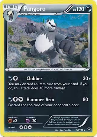 Pangoro - 68/111 (Cracked Ice Holo) (068/111), Deck Exclusives — Pokémon card price
