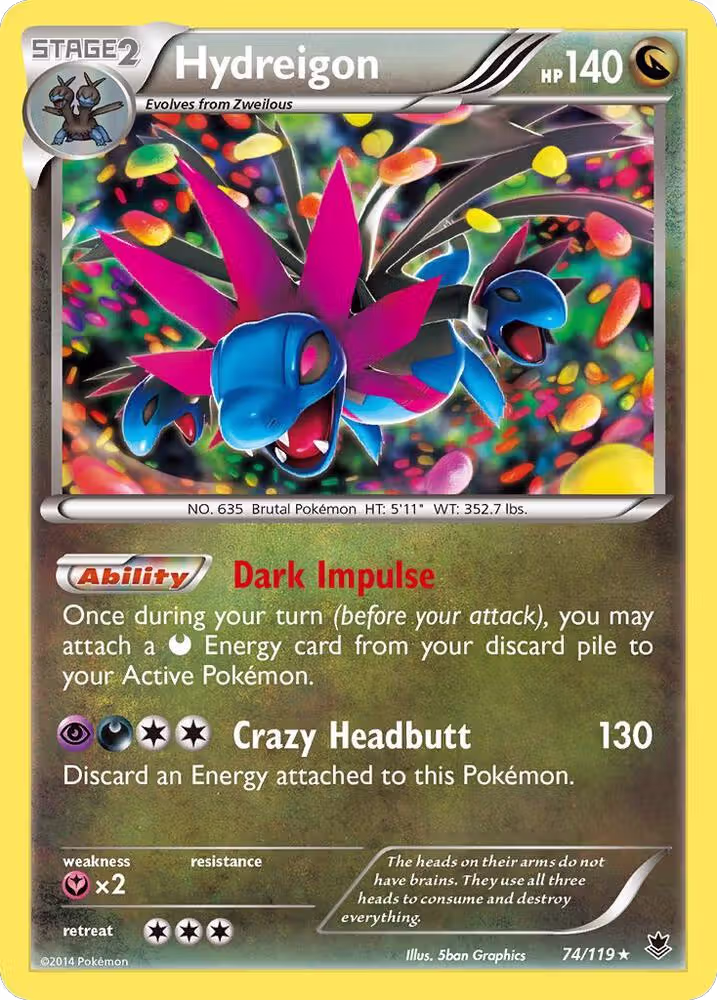 Hydreigon (74/119), XY - Phantom Forces — Pokémon card price