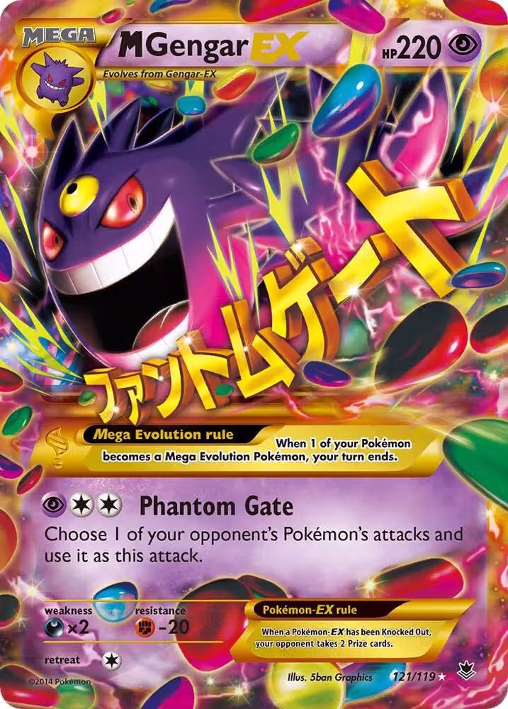 M Gengar EX (121 Secret Rare) (121/119), XY - Phantom Forces — Pokémon card price