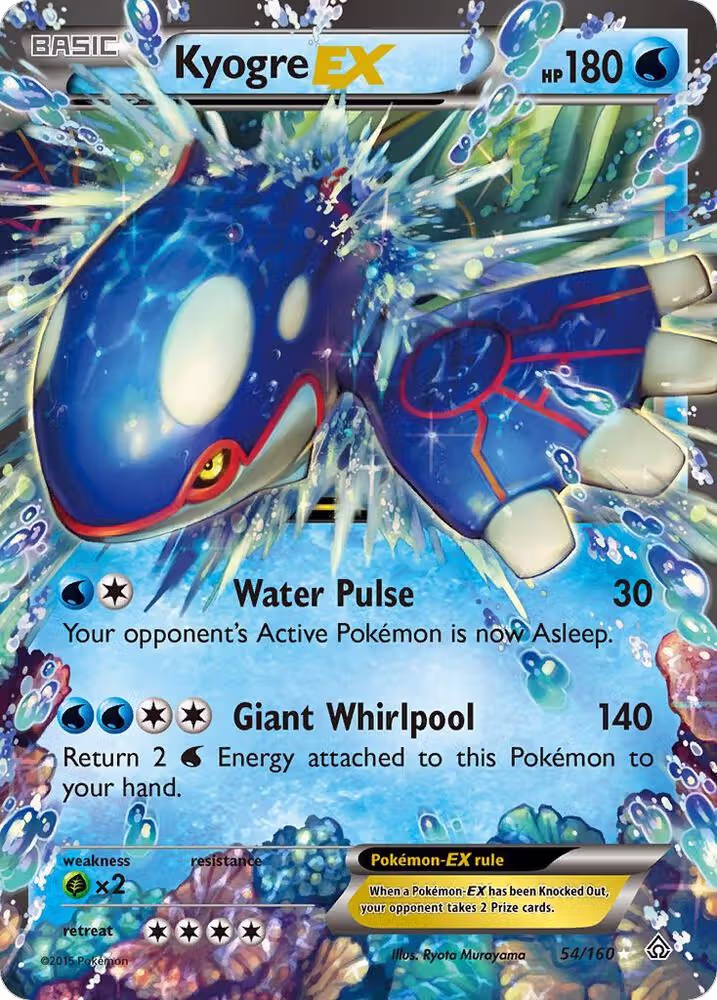 Kyogre EX (54/160), XY - Primal Clash — Pokémon card price