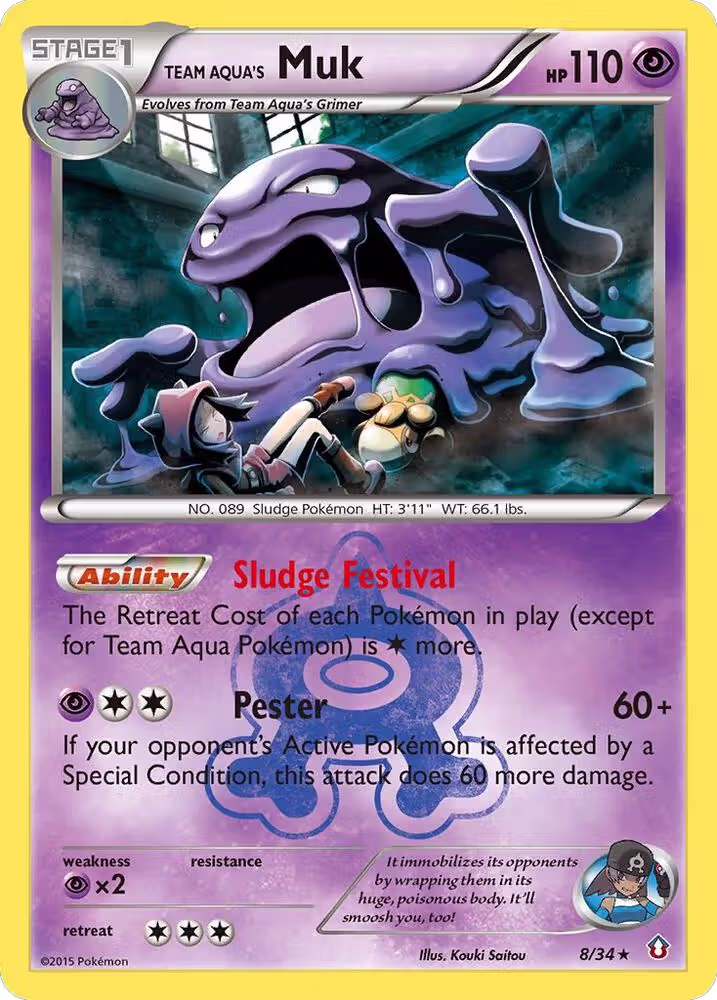 Team Aqua's Muk (8/34), Double Crisis — Pokémon card price