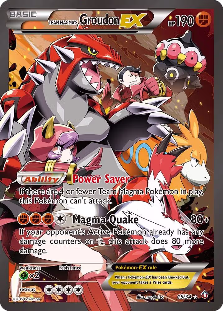 Team Magma's Groudon EX (15/34), Double Crisis — Pokémon card price