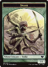 Snake (017) // Saproling Double-Sided Token (17 // 16) — card price