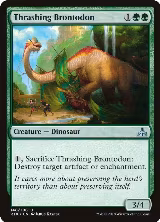 Thrashing Brontodon (148), Rivals of Ixalan — Magic card price