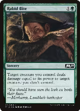 Rabid Bite (195), Core Set 2019 — Magic card price
