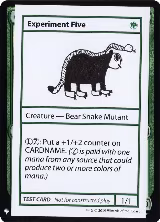 Experiment Five — card price