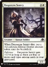 Desperate Sentry (21), The List Reprints — Magic card price