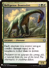 Belligerent Brontodon (218), The List Reprints — Magic card price