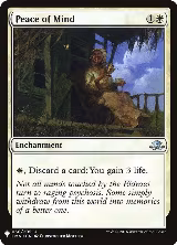 Peace of Mind (36), The List Reprints — Magic card price