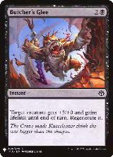 Butcher's Glee (84), The List Reprints — Magic card price