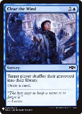Clear the Mind (34), The List Reprints — Magic card price
