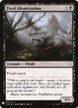 Feral Abomination (92), The List Reprints — Magic card price