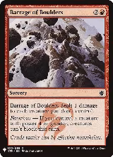 Barrage of Boulders (100), The List Reprints — Magic card price