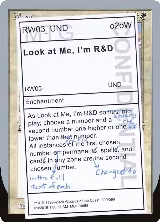 Look at Me, I'm R&D (9) — card price