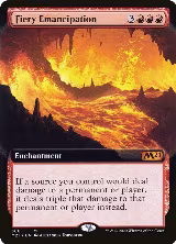 Fiery Emancipation (Extended Art) (366), Core Set 2021 — Magic card price