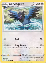 Corvisquire (155/189), Darkness Ablaze — Pokémon card price