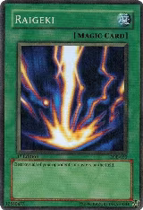 Raigeki (LOB-053), The Legend of Blue Eyes White Dragon — Yu-Gi-Oh! card price