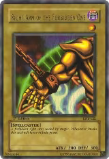 Right Arm of the Forbidden One (LOB-122), The Legend of Blue Eyes White Dragon — Yu-Gi-Oh! card price
