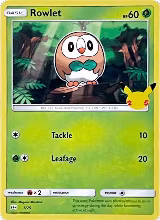 Rowlet - 7/25 (007/025), McDonald's 25th Anniversary Promos — Pokémon card price