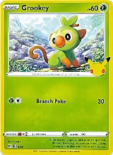 Grookey - 8/25 (008/025), McDonald's 25th Anniversary Promos — Pokémon card price