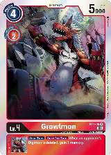 Growlmon (ST7-05 R) — card price