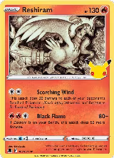 Reshiram (002/025), Celebrations — Pokémon card price