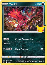 Yveltal (019/025), Celebrations — Pokémon card price