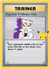 Imposter Professor Oak (73/102), Celebrations: Classic Collection — Pokémon card price