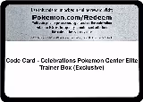 Code Card - Celebrations Pokemon Center Elite Trainer Box (Exclusive) — card price