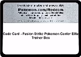 Code Card - Fusion Strike Pokemon Center Elite Trainer Box — card price