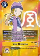 Zoe Orimoto (Box Topper) (BT7-088 R) — card price
