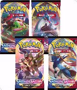 Sword and Shield Base Set Booster Pack Art Bundle [Set of 4], Sword & Shield Base Set — Pokémon card price