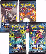 Shining Fates Booster Pack Art Bundle [Set of 4], Shining Fates — Pokémon card price