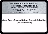 Code Card - Dragon Majesty Special Collection [Salamence GX] — card price