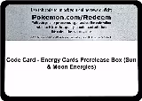 Code Card - Energy Cards Prerelease Box (Sun & Moon Energies), Miscellaneous Cards & Products — Pokémon card price