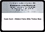 Code Card - Hidden Fates Elite Trainer Box, Miscellaneous Cards & Products — Pokémon card price