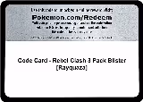 Code Card - Rebel Clash 3 Pack Blister [Rayquaza] — card price